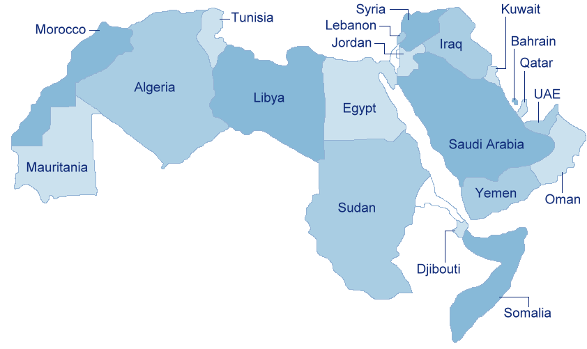 The Joint Arab-Irish Chamber of Commerce [JA-ICC] map